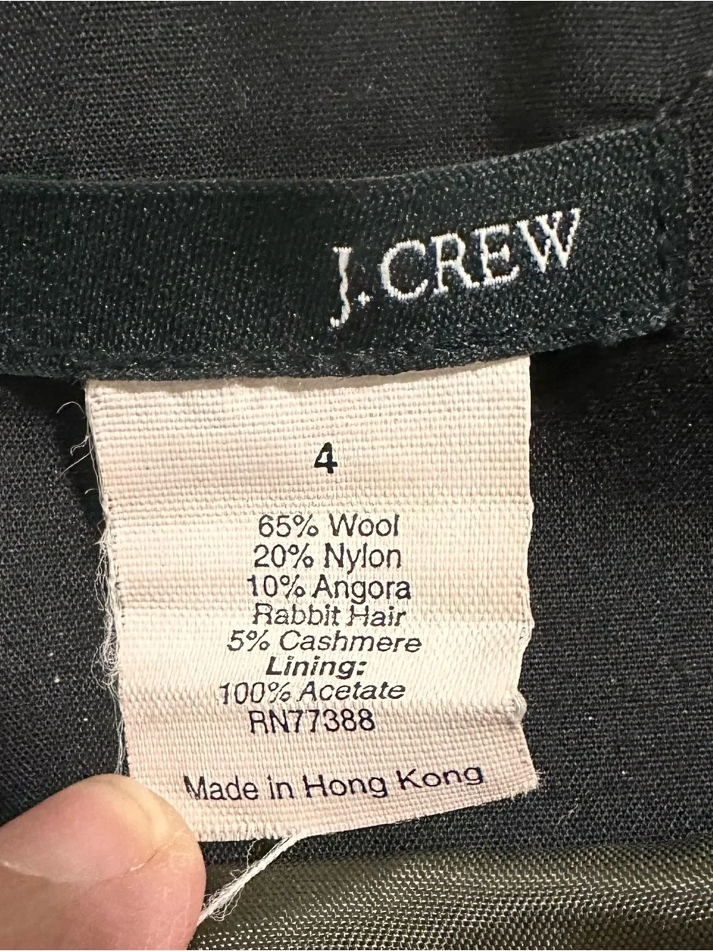 J. Crew Olive Green Wool Blend A-Line Fully Lined Skirt Y2K